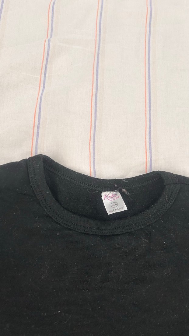 Çocuk Siyah Düz Uzun Kollu Atlet - Görsel 2