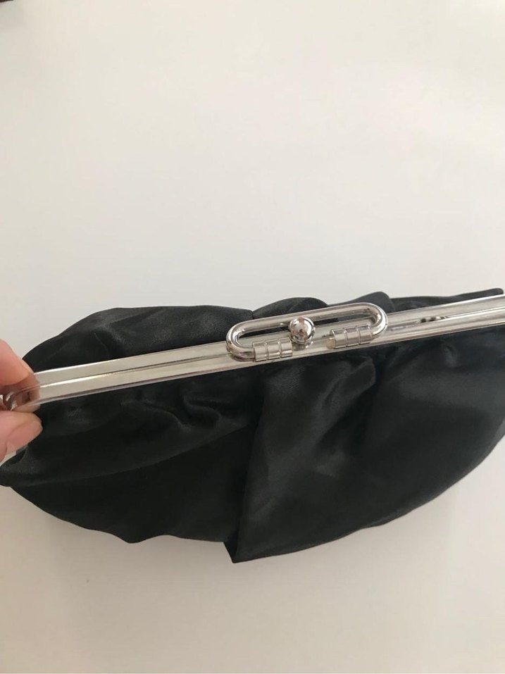 Gri Baskılı Pilili Kadın Clutch Çanta ( çift taraflı kullanılır) - Görsel 4