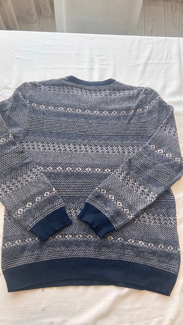 Gri Örgü Erkek Kazak - Görsel 3