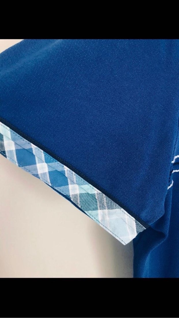 Lacivert Denim Kısa Kollu Polo Tişört - Görsel 4