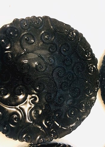 Siyah Gotik Desenli Tabak Seti - Görsel 3