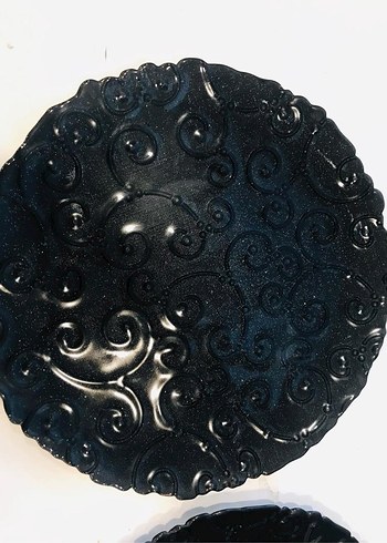 Siyah Gotik Desenli Tabak Seti - Görsel 2