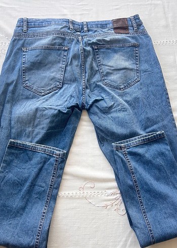 Gri Tonlu Mavi Erkek Denim Rahat Kesim Pantolon - Görsel 2