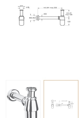 Artema A45122 çelik lavabo sifonu - Görsel 2