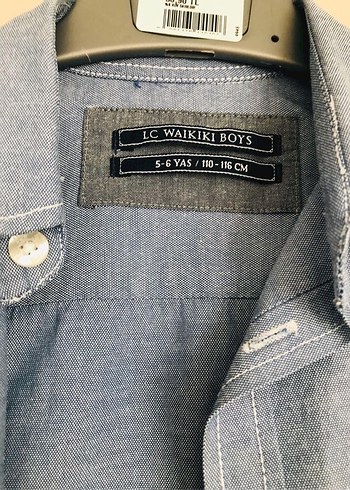 Gri Denim Uzun Kollu Erkek  Çoçuk Gömlek - Görsel 2