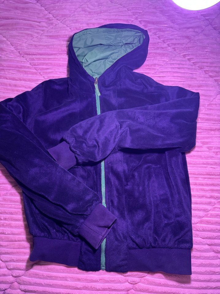 Yeşil Kapüşonlu Çift taraflı Fermuarlı Ceket - Görsel 3