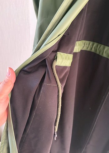 Haki Midi Yağmurluk Kemerli - Görsel 4