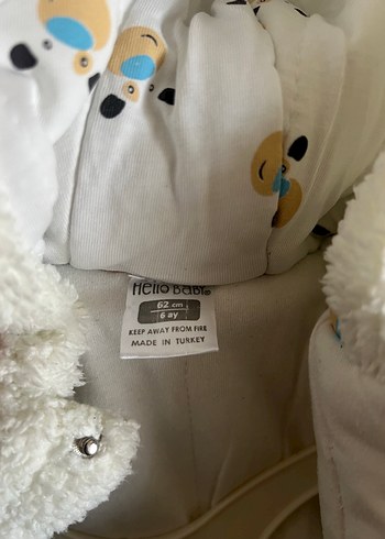 Beyaz Kürklü Bebek Tulumu - Görsel 3