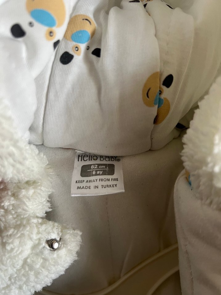 Beyaz Kürklü Bebek Tulumu - Görsel 3