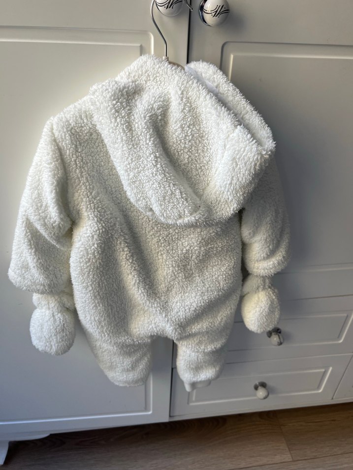 Beyaz Kürklü Bebek Tulumu - Görsel 2