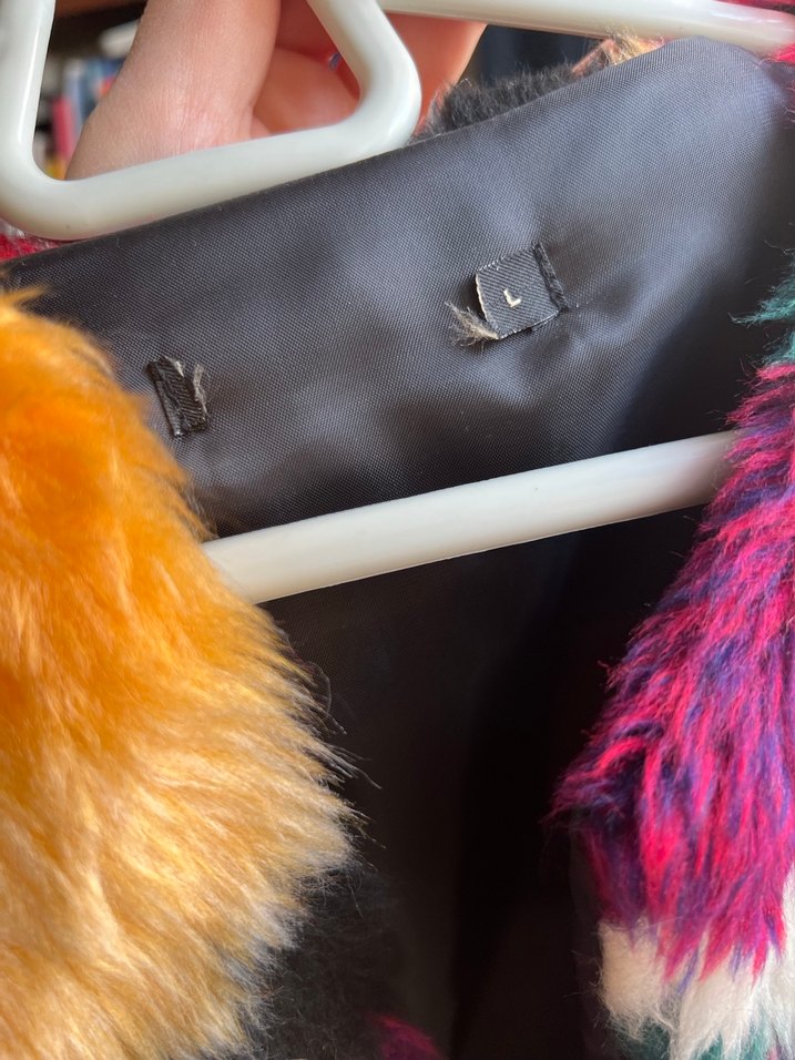 Renkli Tüy Detaylı Kadın Midi Kürk - Görsel 4