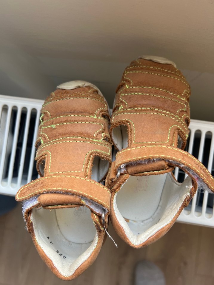 Kahverengi Deri Erkek Bebek İlk Adım Ayakkabısı - Görsel 2