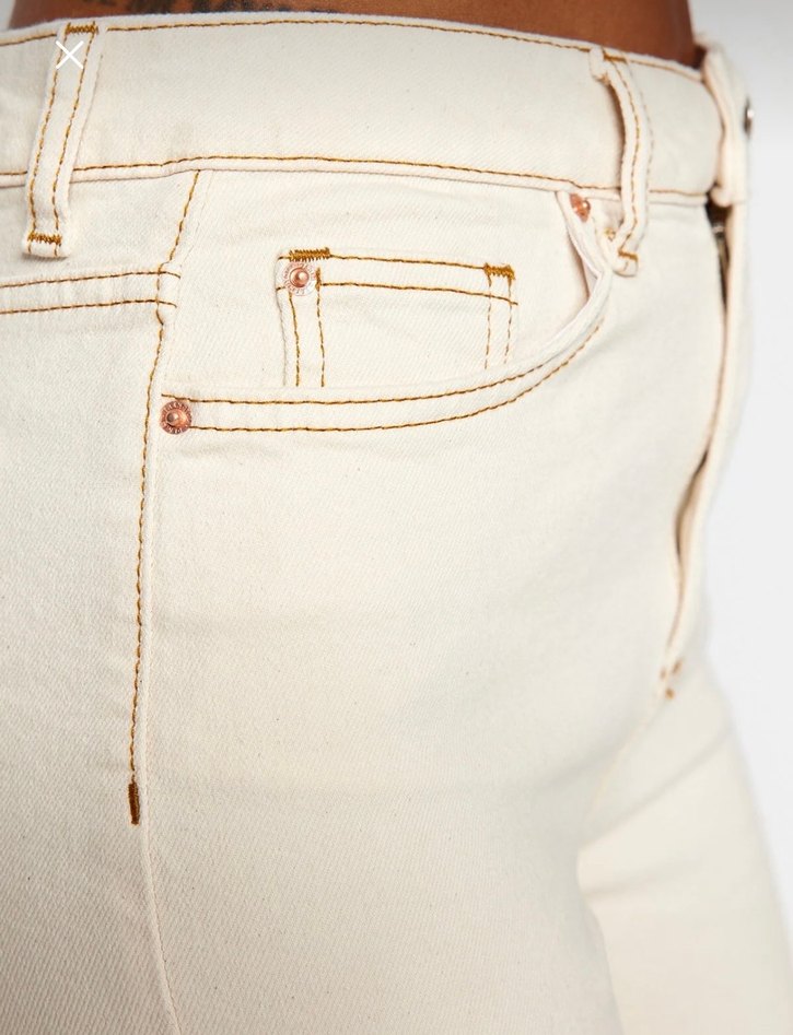 Trendyolmilla Ekru yüksek bel mom jean - Görsel 5