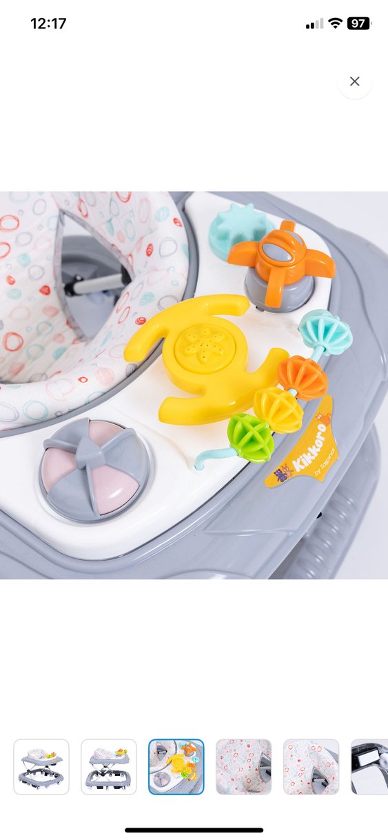 Gri Bebek Yürüteci Oyuncaklı - Görsel 2