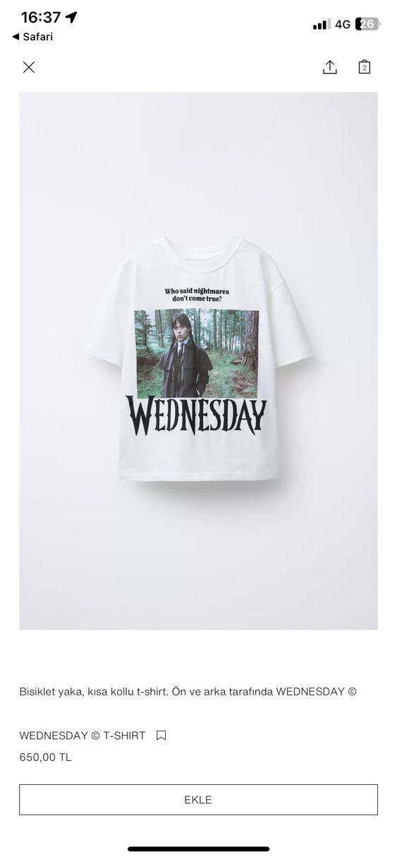 Beyaz Baskılı Kadın Tişört - Görsel 4