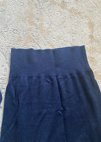 Lacivert Kadın İnce Örgü Yün Kazak - Görsel 6