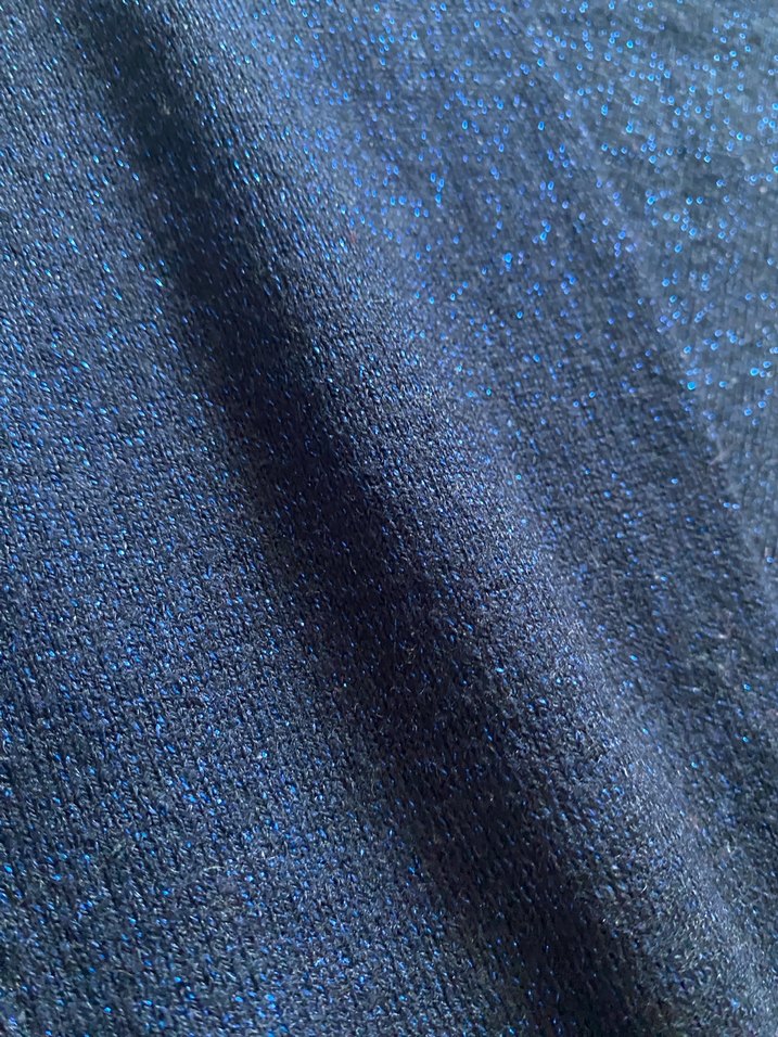 Lacivert Kadın İnce Örgü Yün Kazak - Görsel 2