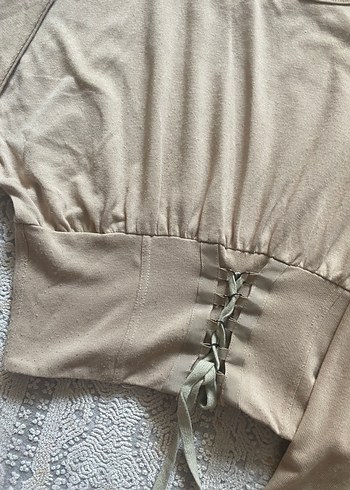 İpekyol korseli Bej Uzun Kollu  Bluz - Görsel 2