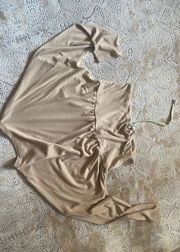 İpekyol korseli Bej Uzun Kollu  Bluz - Görsel 4