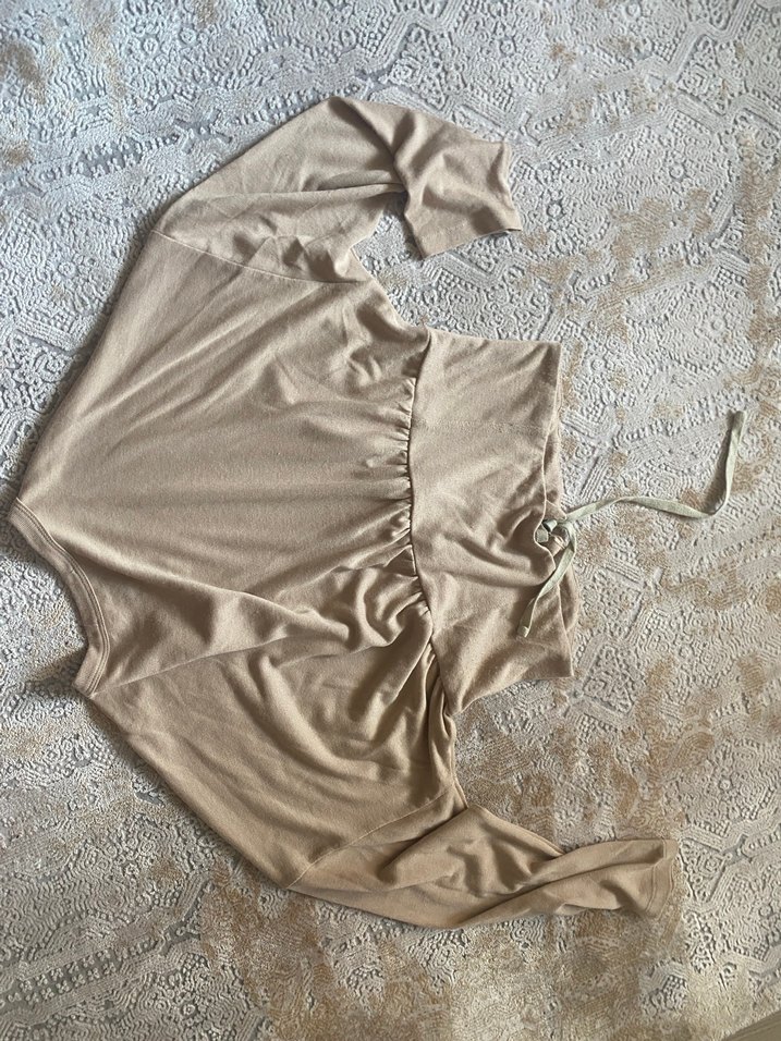 İpekyol korseli Bej Uzun Kollu  Bluz - Görsel 4