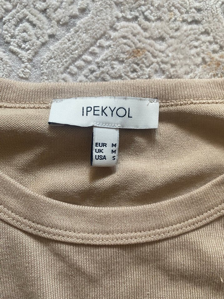 İpekyol korseli Bej Uzun Kollu  Bluz - Görsel 3