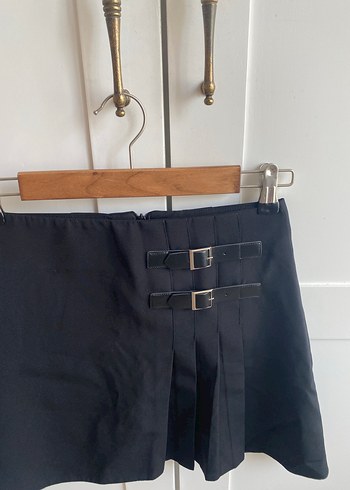 Tokalı Siyah Mini  Etek - Görsel 2