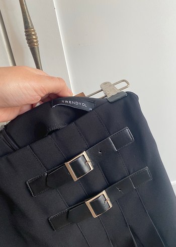 Tokalı Siyah Mini  Etek - Görsel 5