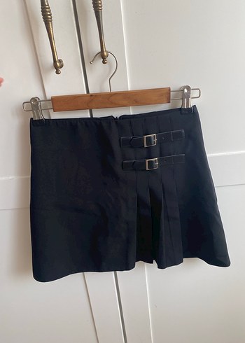 Tokalı Siyah Mini  Etek - Görsel 3