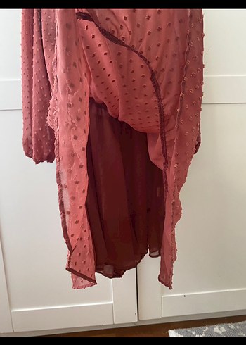 Fırfırlı şortlu şifon Elbise - Görsel 5