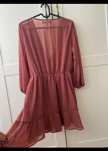 Fırfırlı şortlu şifon Elbise - Görsel 6