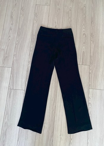 Düğmeli Siyah Kadın Kumaş Pantolon - Görsel 4