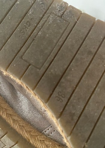 Gri Deri Kadın Espadril - Görsel 6