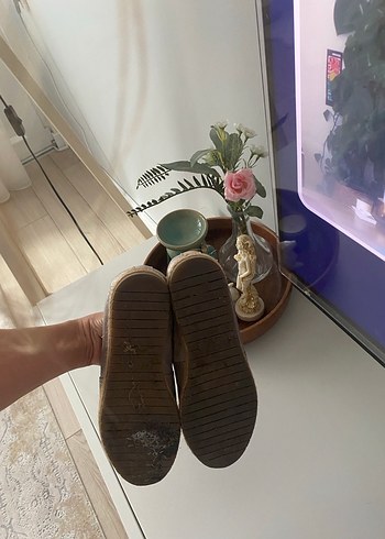 Gri Deri Kadın Espadril - Görsel 7