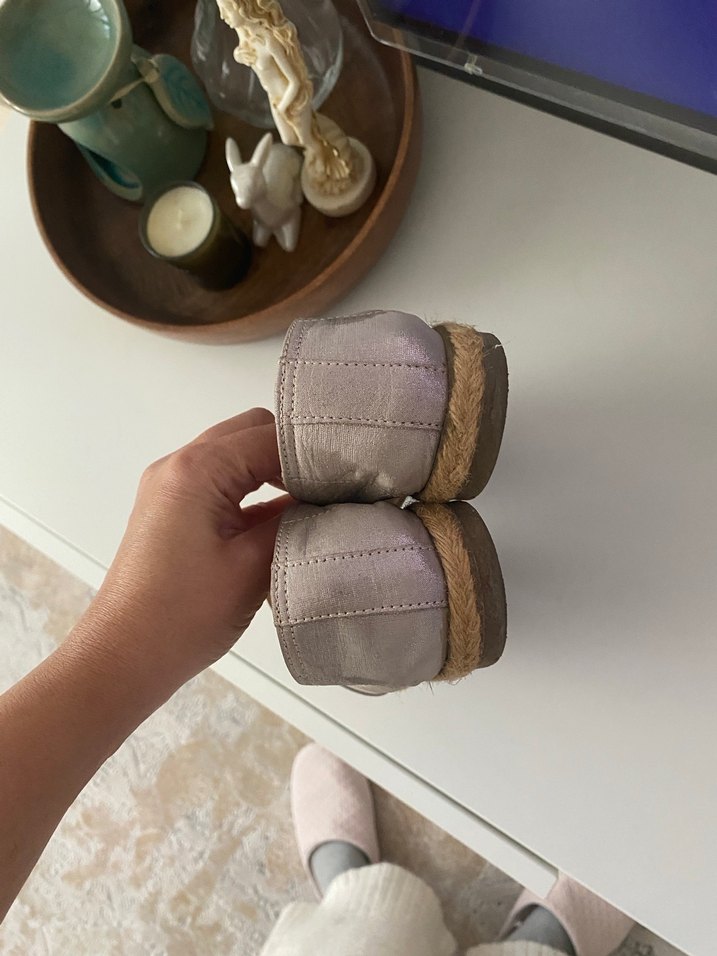 Gri Deri Kadın Espadril - Görsel 4