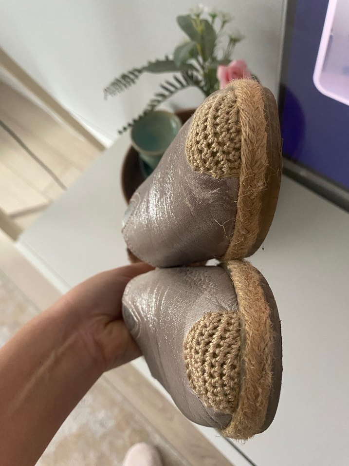 Gri Deri Kadın Espadril - Görsel 5