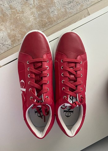 Calvin Klein Kırmızı Bağcıklı erkek Spor Ayakkabı - Görsel 2