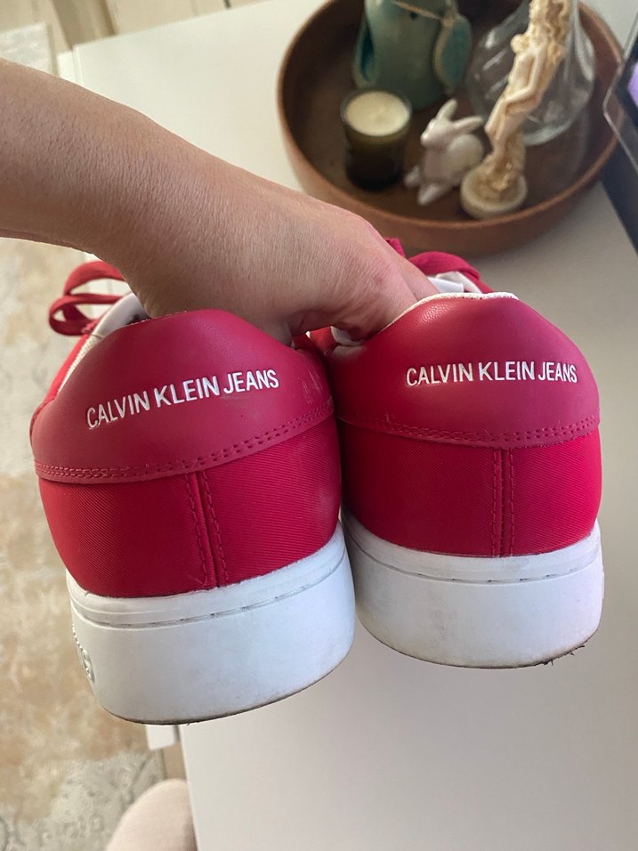 Calvin Klein Kırmızı Bağcıklı erkek Spor Ayakkabı - Görsel 4