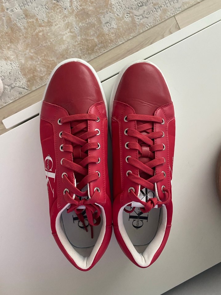 Calvin Klein Kırmızı Bağcıklı erkek Spor Ayakkabı - Görsel 2