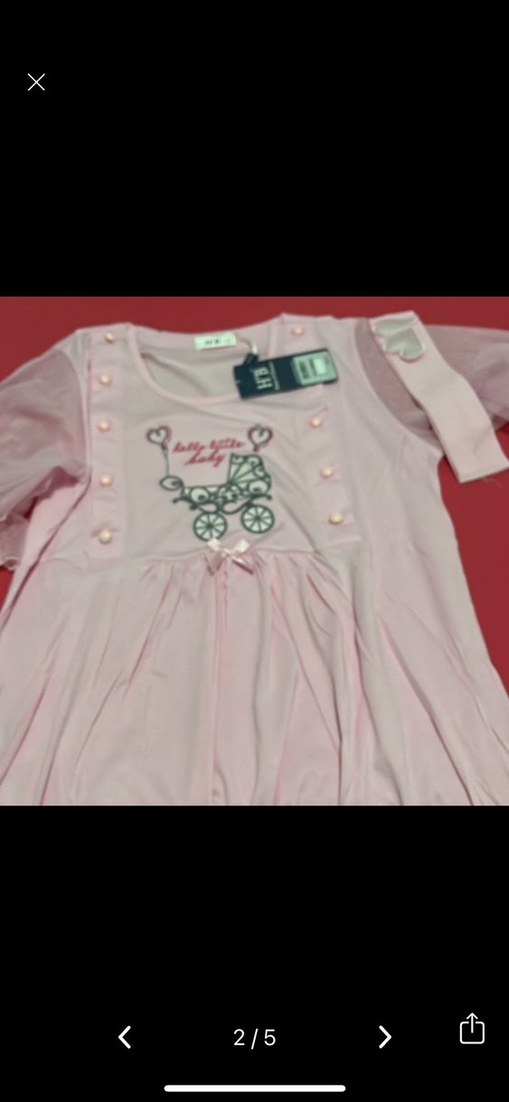 Kısa tüllü Kollu Hamile ve Emzirme Gecelik bandanalı - Görsel 2