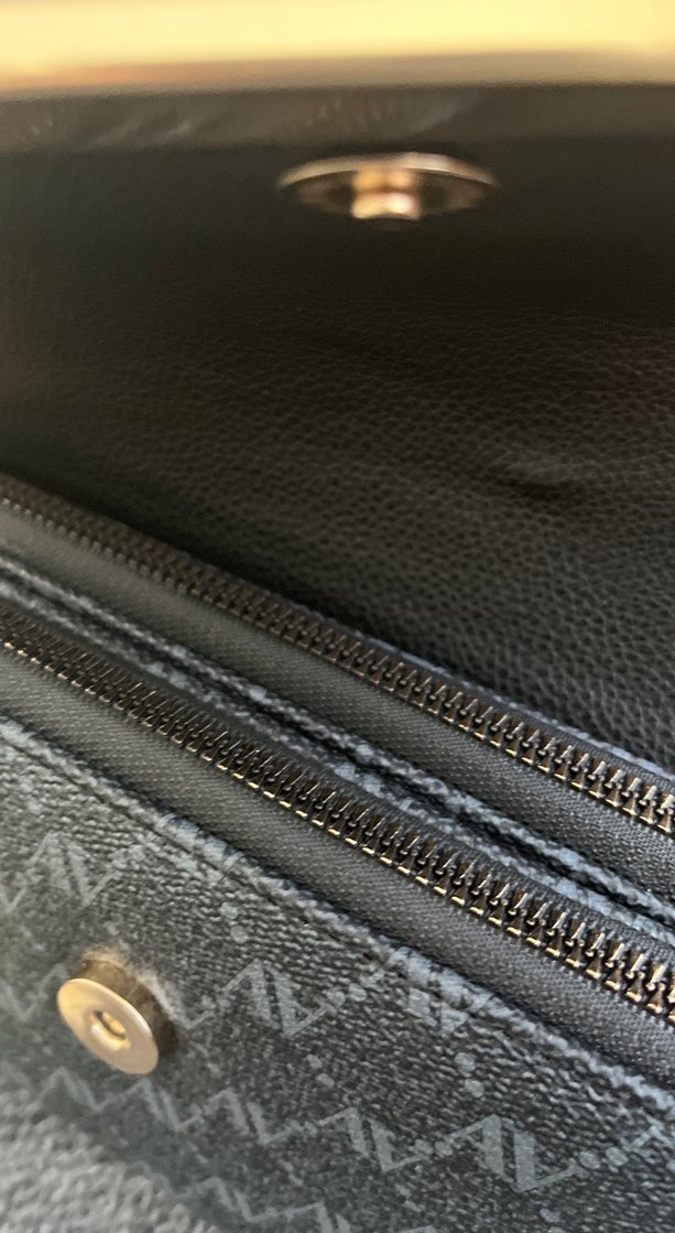 Armine Siyah Gri Deri Kadın Çapraz Çanta sıfır ürün - Görsel 3