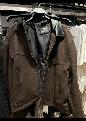 Beşhka Kahverengi Deri Yaka Erkek Mont - Görsel 2