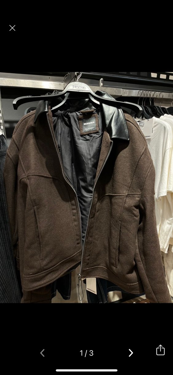 Beşhka Kahverengi Deri Yaka Erkek Mont - Görsel 2