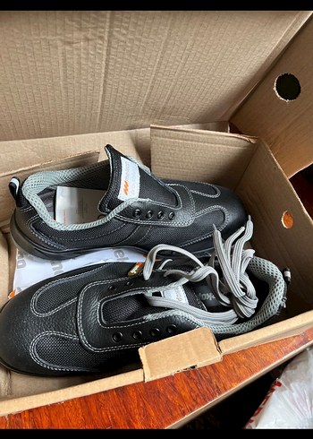 Mekap marka Çelik burunlu Gri Siyah Erkek İş ayakkabısı - Görsel 2