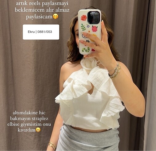 xs Beden cicek bluz