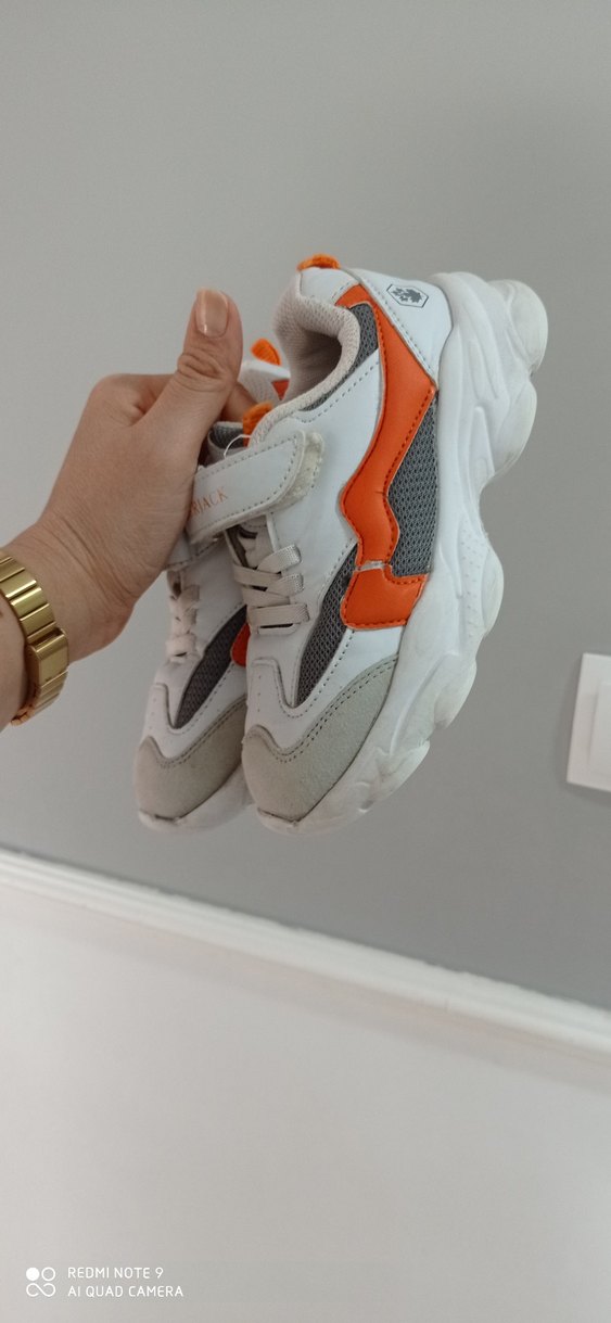 Beyaz Gri Erkek Çocuk Spor Ayakkabı - Görsel 2