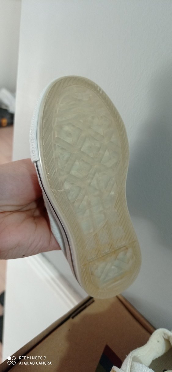 Kız Çocuk Beyaz Cırt Cırtlı Spor Ayakkabı - Görsel 5