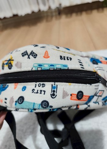 Çok Renkli Çocuk Okul Çantası Araç Desenli - Görsel 3