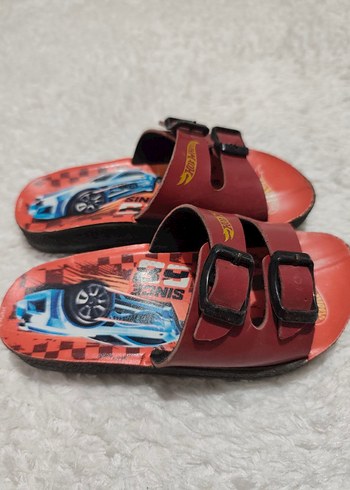 Çift Tokalı Kırmızı Hot Wheels Erkek Terlik - Görsel 3