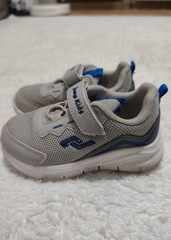 Gri Erkek Çocuk Spor Ayakkabısı Velcro - Görsel 3