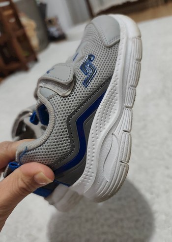 Gri Erkek Çocuk Spor Ayakkabısı Velcro - Görsel 4